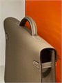 HERMES Портфель эпсом коричневый мягкий с клапаном с замком на двух лямках ПР-2592