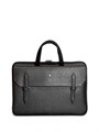 MONTBLANC портфель на молнии кожа сафьяно с клапаном черный ПР-01304