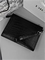 DIOR борсетка черная крок БР-00611