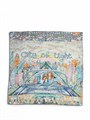 HERMES платок 90x90 см шелк голубой ПЛ-01392