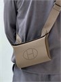 HERMES мессенджер кожа того с перфорированным логотипом этуп МС-01475