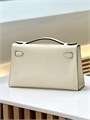 HERMES клатч POCHETTE 22 см молочная кожа свифт серебро СК-00937