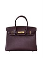 HERMES Birkin 30см бордовая кожа Волынка золото СК-01292