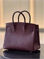 HERMES Birkin 30см бордовая кожа Волынка золото СК-01292