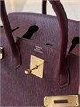 HERMES Birkin 30см бордовая кожа Волынка золото СК-01292