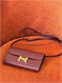 HERMES клатч кожа Эпсом бордовый золото СК-00869