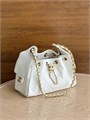 CHANEL сумка Hobo 22 см кожа икра белая серебро СК-01728