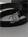 CHANEL ремень 35 мм кожа икра серебро РМ-00835