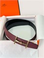 HERMES ремень 32 мм двусторонний черно-бордовый РМ-01555