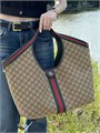 GUCCI сумка шоппер текстиль монограмма коричневая СК-00426