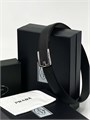 PRADA ремень кожа эпсом черный врезная пряжка РМ-2087
