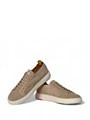 SANTONI кеды из бежевой замши на белой подошве ОС-0557