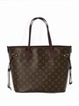 LV сумка тоут Neverfull коричневая канва монограмма фиолетовая кожа того маленькая СК-01322