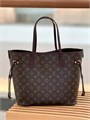 LV сумка тоут Neverfull коричневая канва монограмма фиолетовая кожа того маленькая СК-01322
