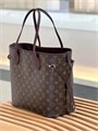 LV сумка тоут Neverfull коричневая канва монограмма фиолетовая кожа того маленькая СК-01322