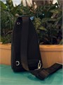 MONTBLANC слинг тисненная черная кожа в сочетании с того черный СЛ-1573
