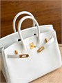 HERMES сумка Birkin 25 см кожа того белая золото СК-01757