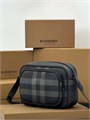 BURBERRY мессенджер Paddy серый канва в клетку с наружным карманом на молнии с металлической надписью МС-1059