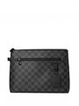 LV борсетка клатч Takeoff серая канва шашка БР-2600