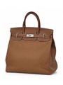 HERMES сумка Hac 40 см кожа Того кэмел серебро СК-00461