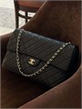 CHANEL сумка 40 см черная кожа икра на золоте СК-00748