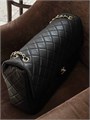 CHANEL сумка 40 см черная кожа икра на золоте СК-00748