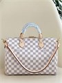 LV Speedy сумка 30 см бежевая канва шашка плетеные ручки СК-01718