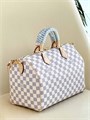 LV Speedy сумка 30 см бежевая канва шашка плетеные ручки СК-01718