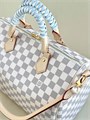 LV Speedy сумка 30 см бежевая канва шашка плетеные ручки СК-01718