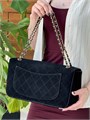 CHANEL сумка замша черная на золоте 32 см СК-01753