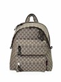 GUCCI Рюкзак тканевый бежевый монограмма с двумя наружными горизонтальными карманами на молнии РК-2647