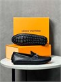 LV лоферы из черной кожи того с металлическим лого на перемычке ОК-2537