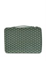 GOYARD папка широкая с ручкой с верху зеленая ПК-00043