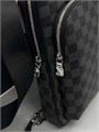 LV слинг Avenue канва серая шашка с большим передним карманом и кожаной нашивкой СЛ-2099