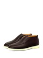 LORO PIANA лоферы высокие кожа коричневая на белой подошве ОК-2200
