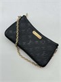 LV сумка Pochette Liv кожа Того тисненая монограмма черная СК-01434