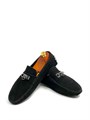 HERMES мокасины черные с кольцом и шипами ОК-2409