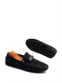 HERMES мокасины черные с кольцом и шипами ОК-2409