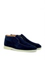 LORO PIANA лоферы высокие замша темно-фиолетовые с белой подошвой ОК-2167