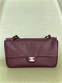 CHANEL сумка Maxi Flap 32 см кожа того бордовая маленькая серебро СК-01699